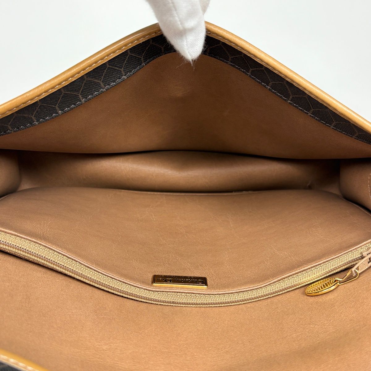 Dior Honeycomb Shoulder Bag Black Beige — view 8