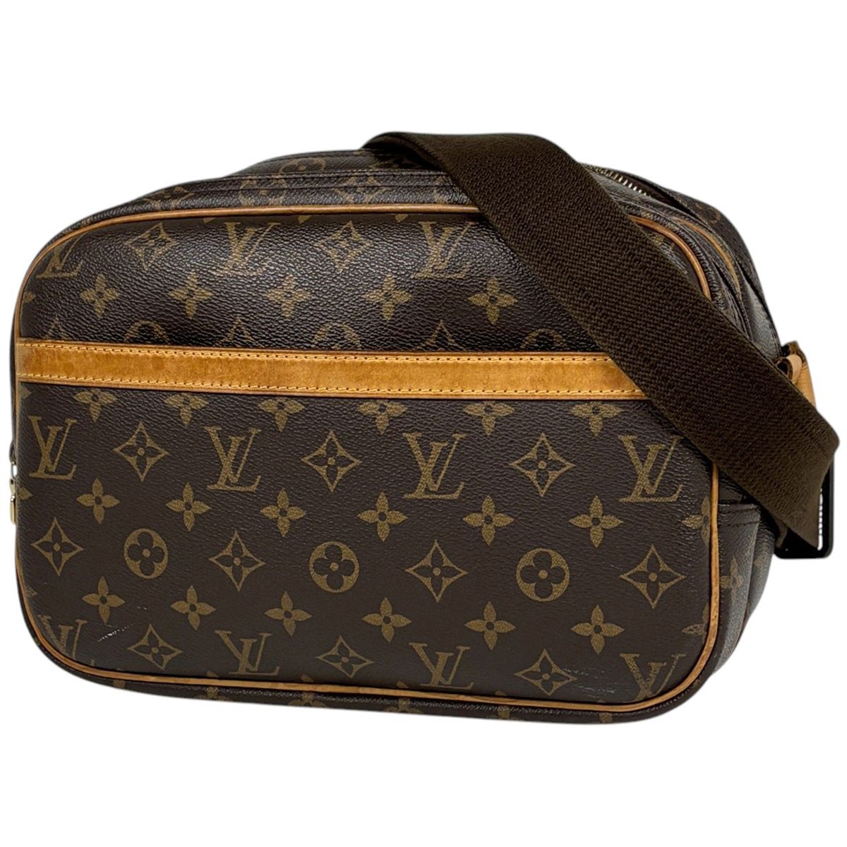 Louis Vuitton Reporter PM Crossbody Shoulder Bag Monogram Brown