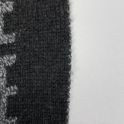 Hermes Logo Scarf Martin Margiela Era Cashmere Black — view 3