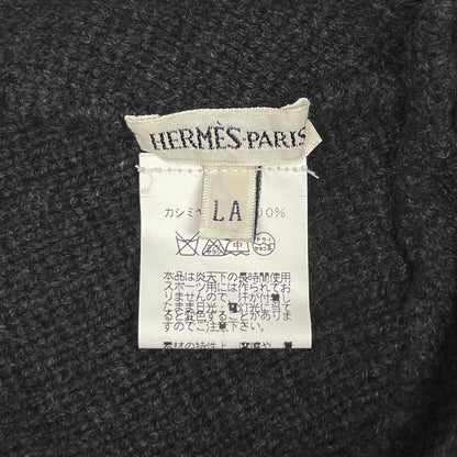 Hermes Logo Knit Cap Martin Margiela Era Hat Cashmere Black — view 5
