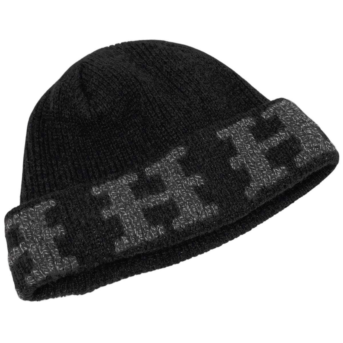 Hermes Logo Knit Cap Martin Margiela Era Hat Cashmere Black
