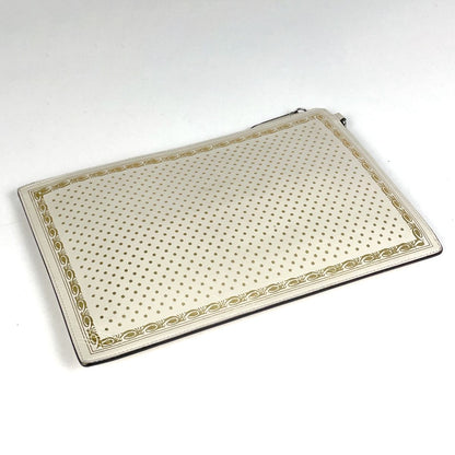 Gucci Logo Print Clutch Sega Second Leather White — view 2