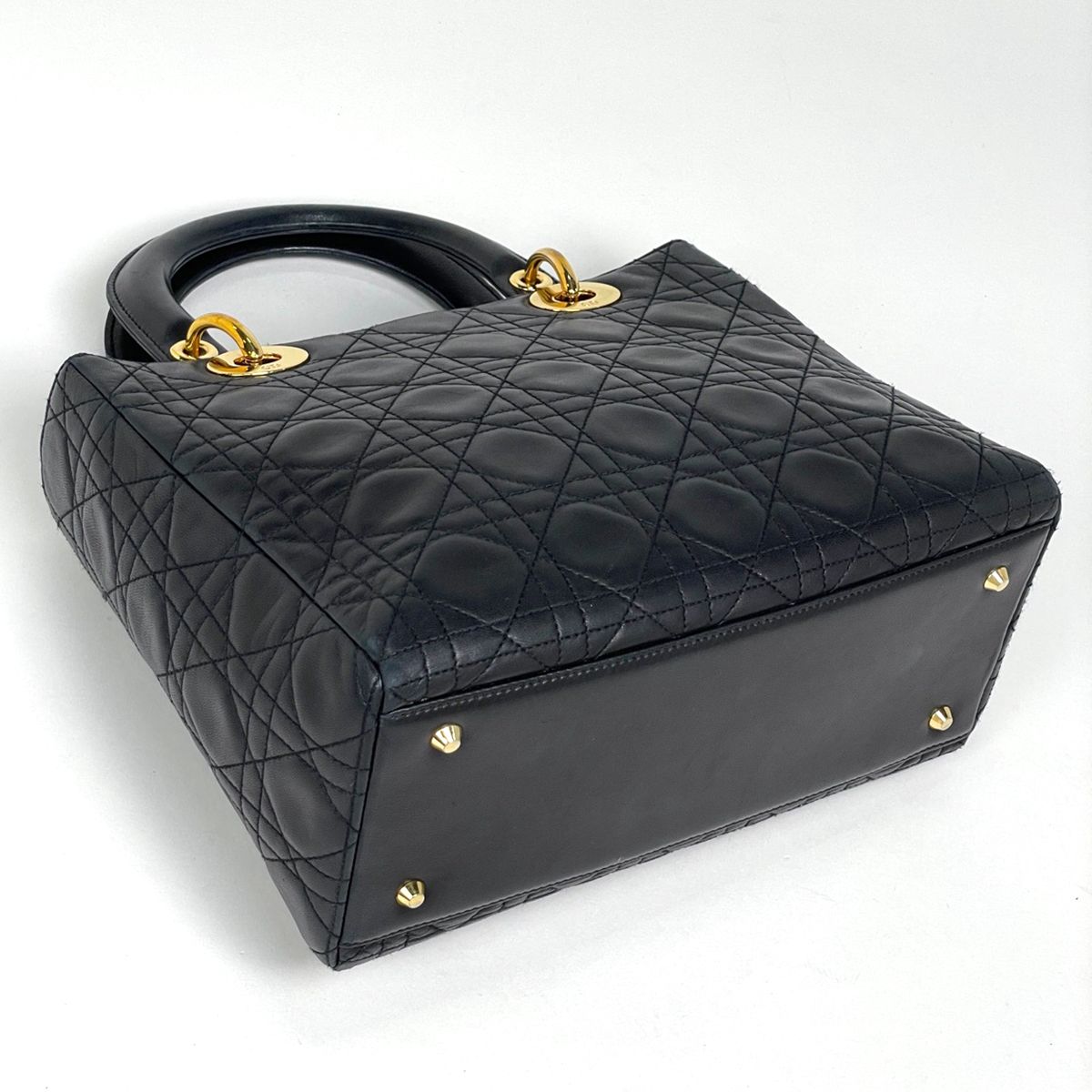 Dior 2-Way Shoulder Bag Cannage Leather Black — view 2