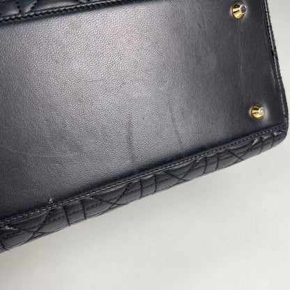 Dior 2-Way Shoulder Bag Cannage Leather Black — view 4