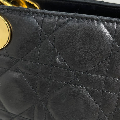 Dior 2-Way Shoulder Bag Cannage Leather Black — view 5