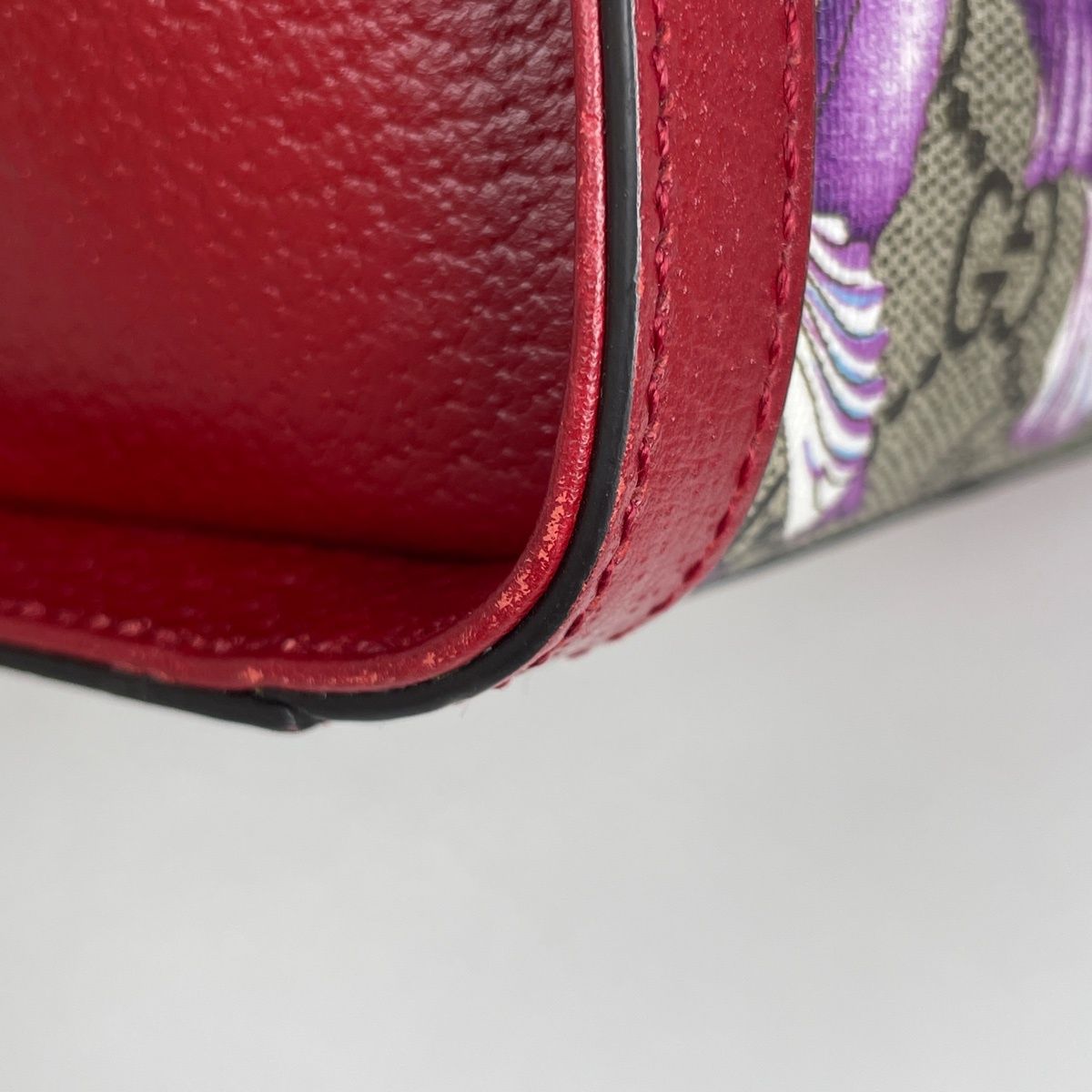 Gucci Ophidia GG Flora Small Tote 2-Way Sherry Line Web Red Beige — view 3