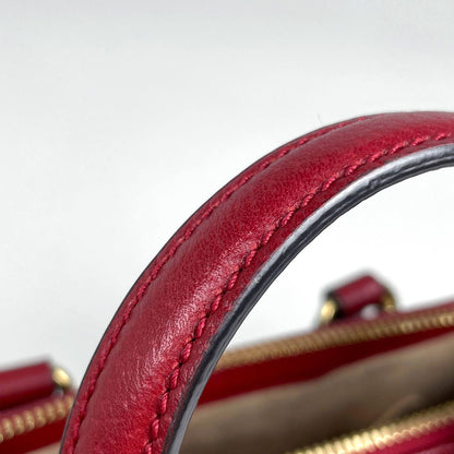 Gucci Ophidia GG Flora Small Tote 2-Way Sherry Line Web Red Beige — view 5