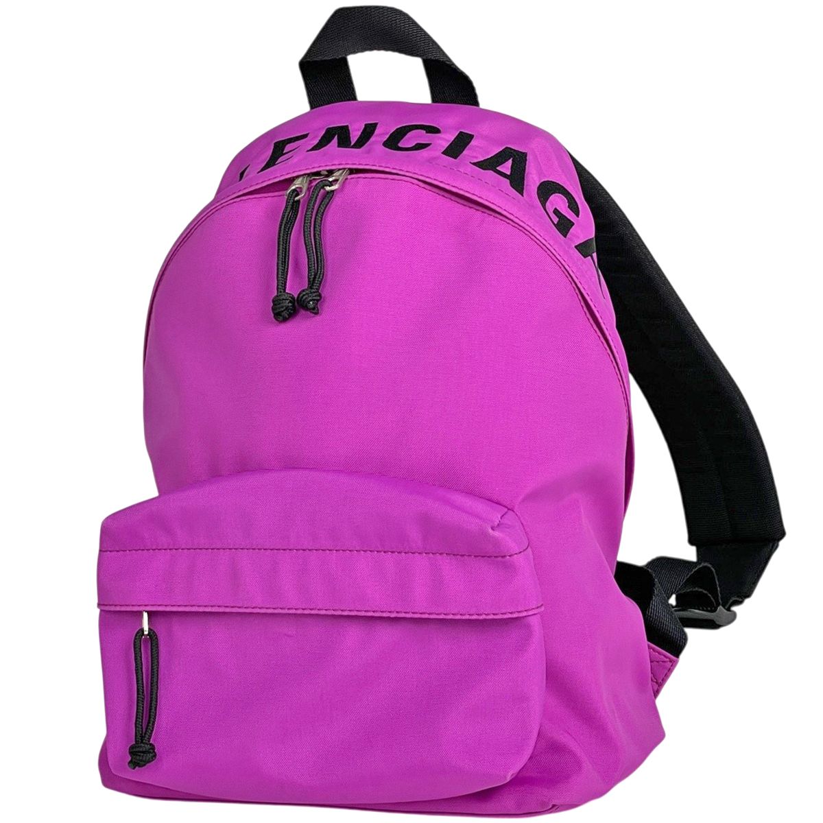Balenciaga Logo Backpack Nylon Purple