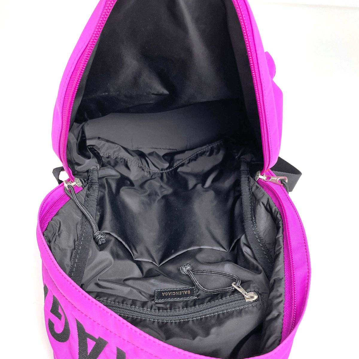 Balenciaga Logo Backpack Nylon Purple — view 8