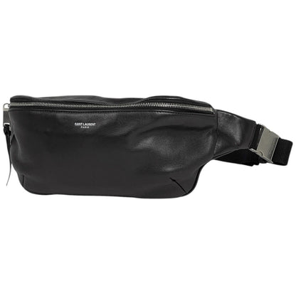 Saint Laurent Paris Classic Belt Bag Waist Pouch Leather Black