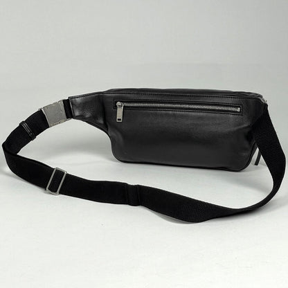 Saint Laurent Paris Classic Belt Bag Waist Pouch Leather Black — view 2