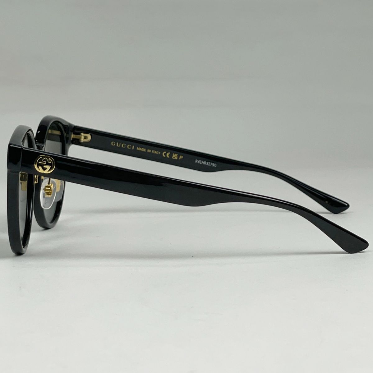 Gucci Interlocking Sunglasses Eyewear Acetate Black — view 2
