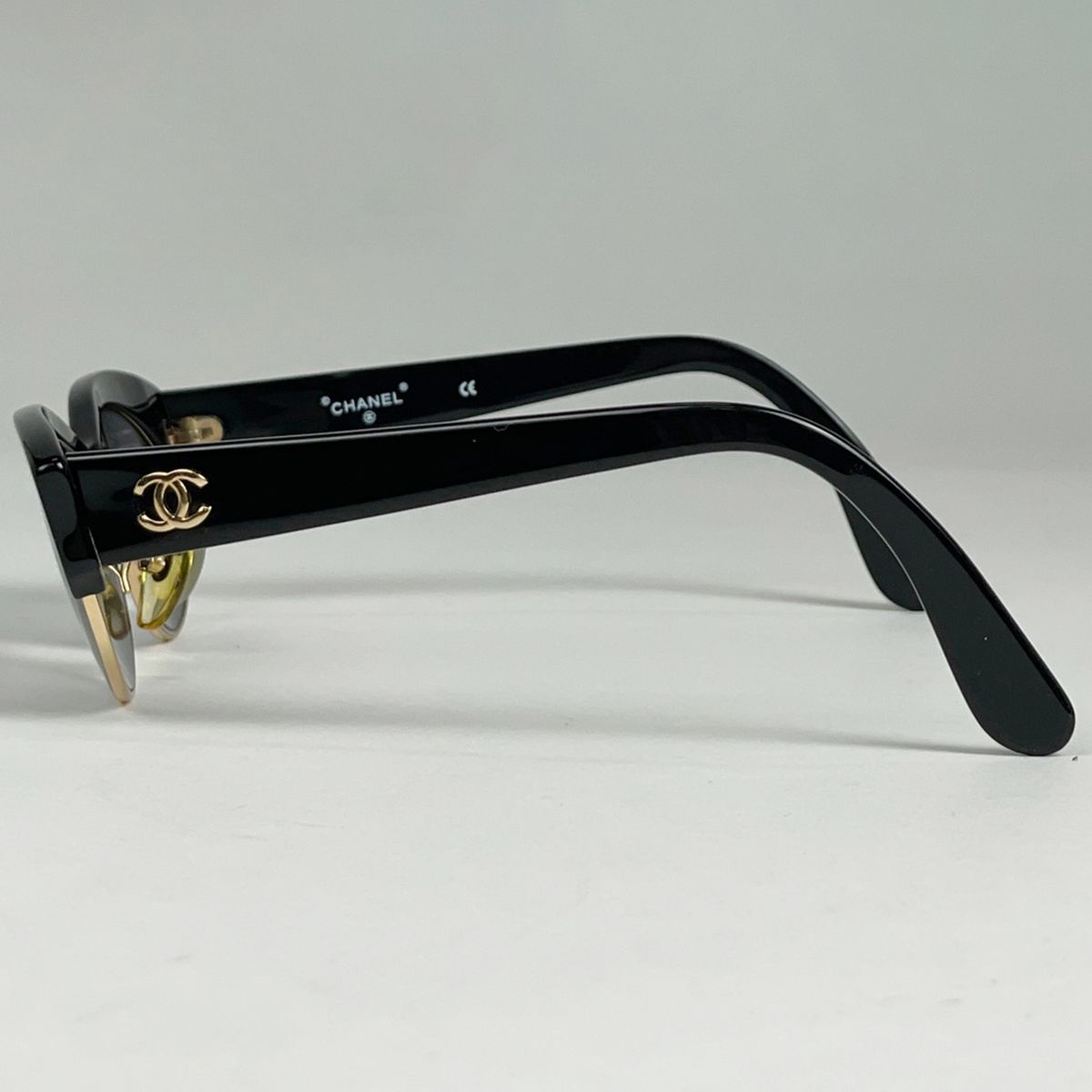 Chanel CC Logo Sunglasses Eyewear Acetate Black — view 2