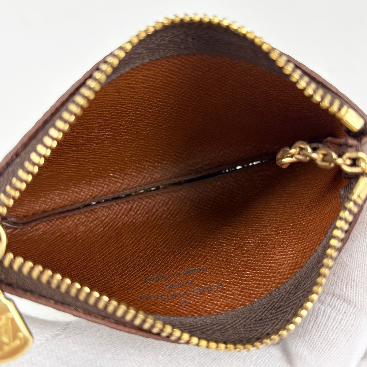 Louis Vuitton Pochette Cles Key Ring Coin Purse Monogram Brown — view 5