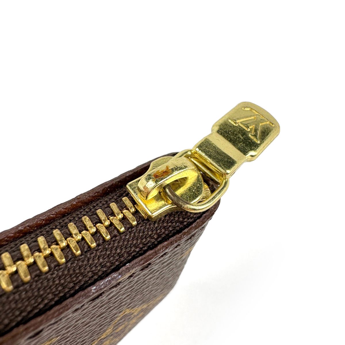 Louis Vuitton Pochette Cles Key Ring Coin Purse Monogram Brown — view 4