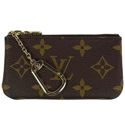 Louis Vuitton Pochette Cles Key Ring Coin Purse Monogram Brown