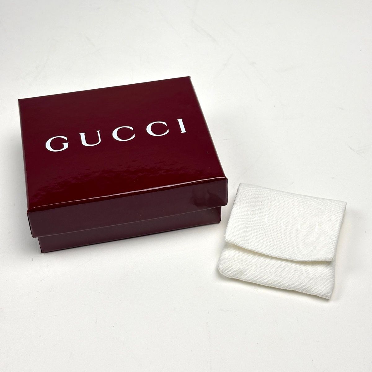 Gucci Logo Scarf Ring Crystal Metal Silver — view 4