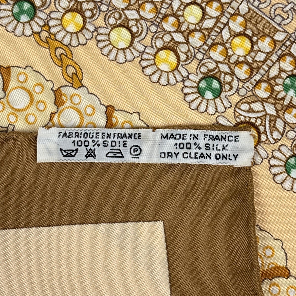 Hermes Carre 90 Kosmima Universe Scarf Silk Brown Beige Multicolor — view 2