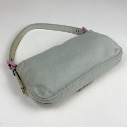 Fendi Zucca Logo Mamma Bucket Shoulder Bag Fabric Gray — view 2