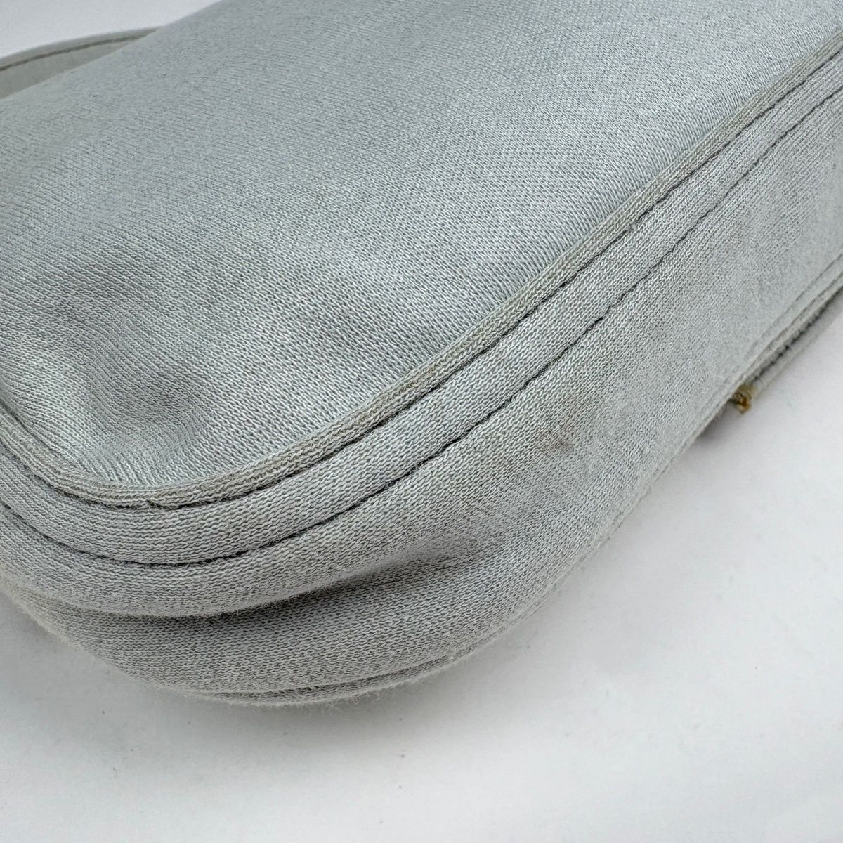 Fendi Zucca Logo Mamma Bucket Shoulder Bag Fabric Gray — view 3