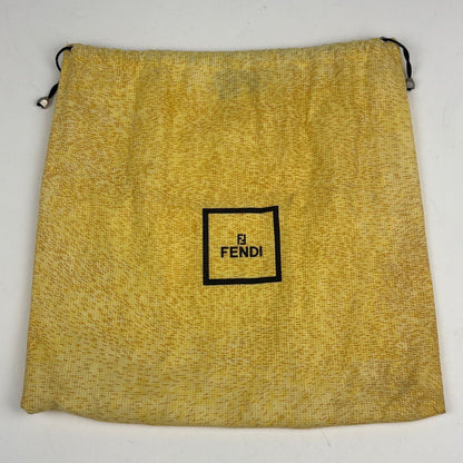 Fendi Zucca Logo Mamma Bucket Shoulder Bag Fabric Gray — view 8