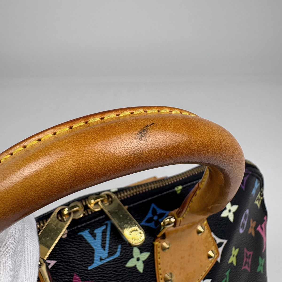 Louis Vuitton Alma Handbag Monogram Multicolor Noir — view 5