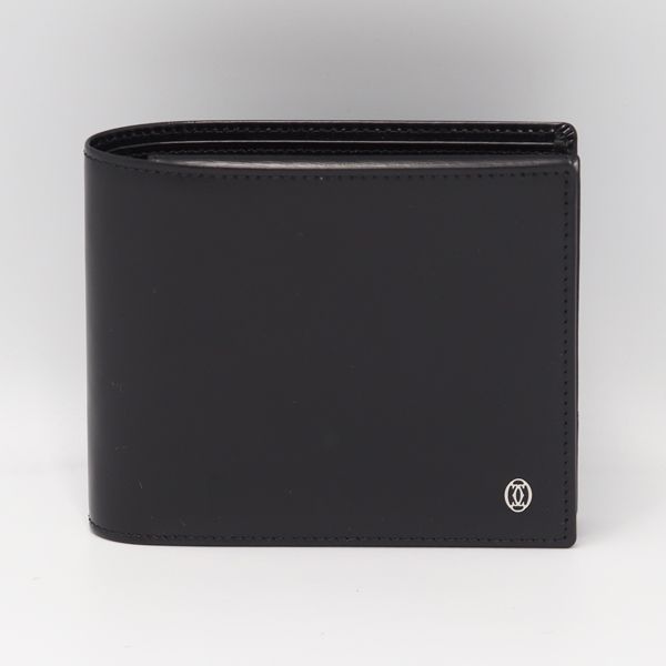 Cartier Pasha Line Bifold Wallet Black Color Calf Leather — view 2
