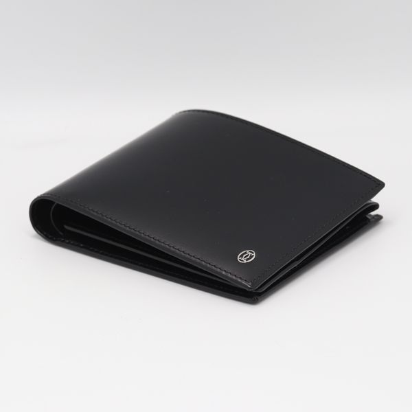 Cartier Pasha Line Bifold Wallet Black Color Calf Leather — view 5
