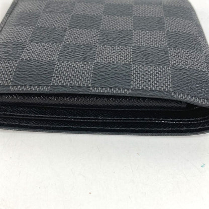 Louis Vuitton Bifold Wallet Portefeuille Marco Damier Graphite Canvas Black — view 6