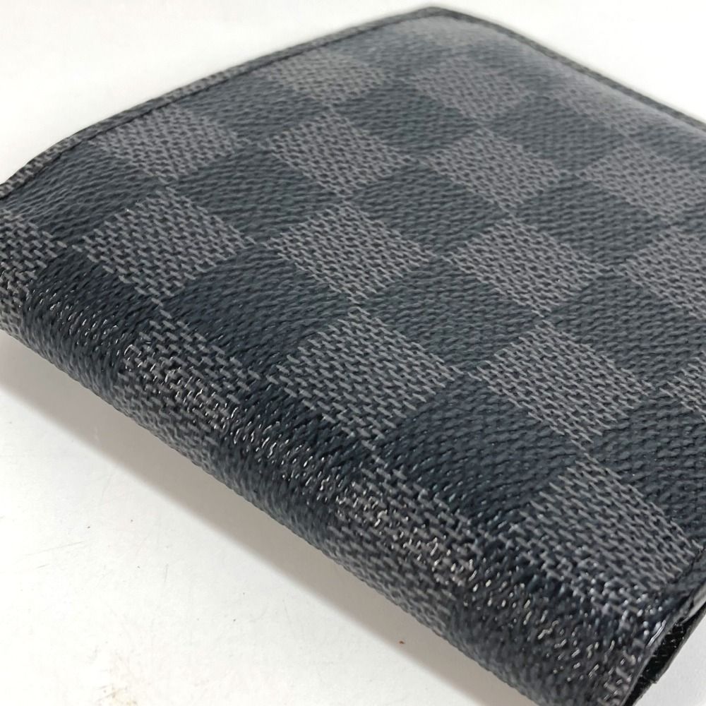 Louis Vuitton Bifold Wallet Portefeuille Marco Damier Graphite Canvas Black — view 5