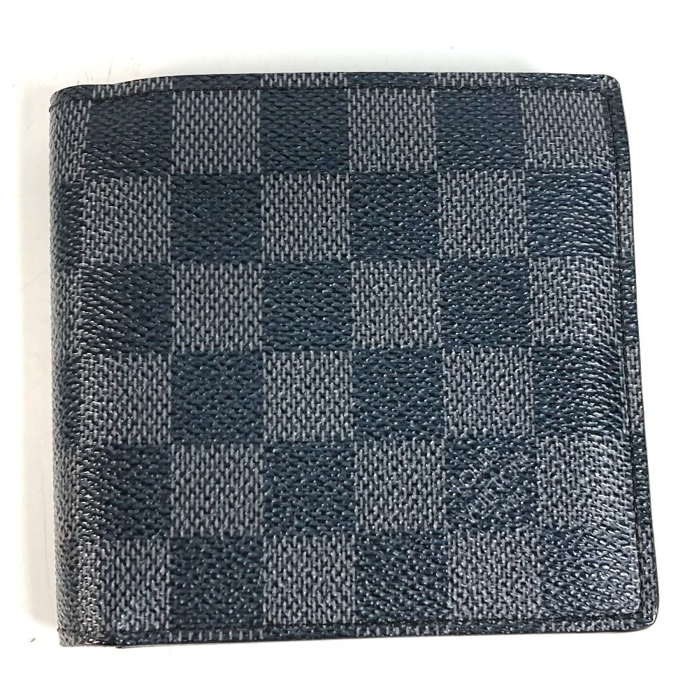 Louis Vuitton Bifold Wallet Portefeuille Marco Damier Graphite Canvas Black