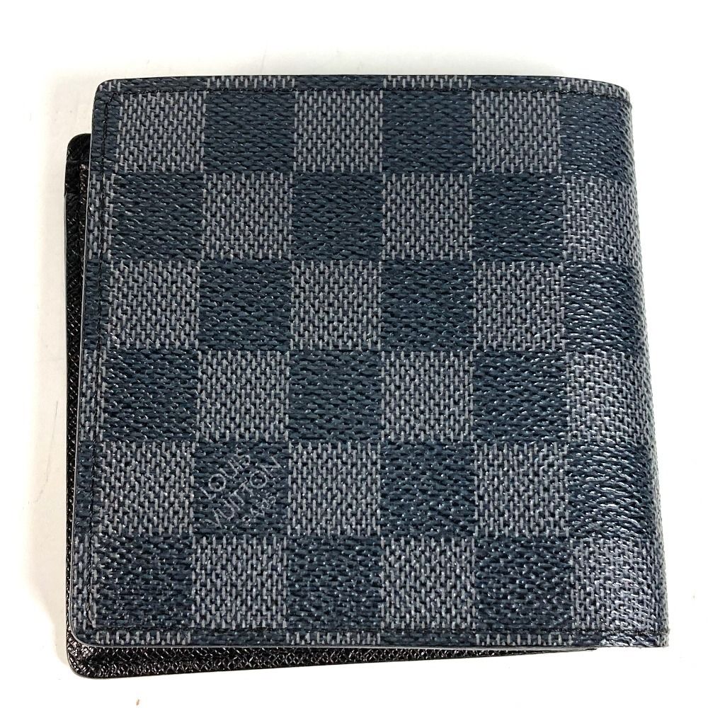 Louis Vuitton Bifold Wallet Portefeuille Marco Damier Graphite Canvas Black — view 2