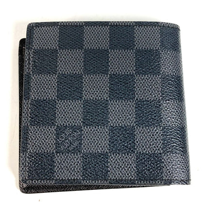 Louis Vuitton Bifold Wallet Portefeuille Marco Damier Graphite Canvas Black — view 2