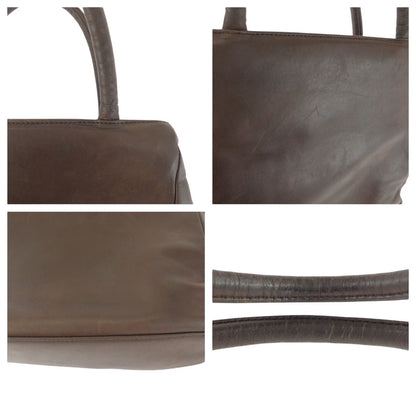 Prada Vintage Brown Silver Leather Tote — view 6