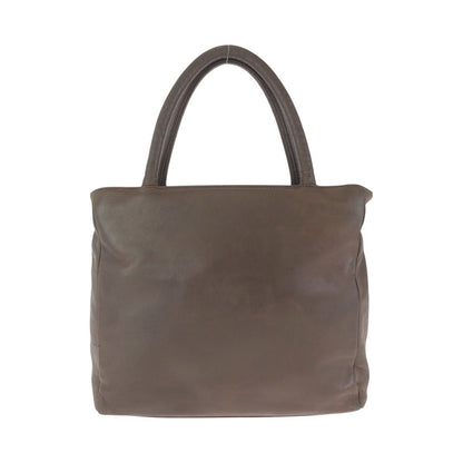 Prada Vintage Brown Silver Leather Tote — view 2