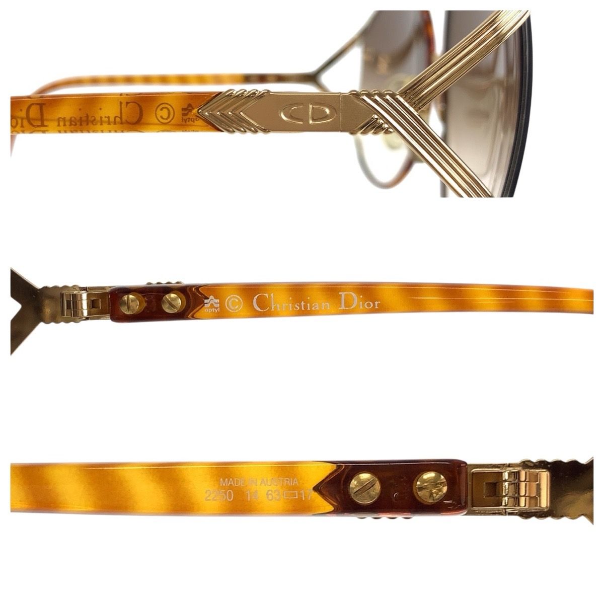 Dior Vintage Brown 14 63 17 Sunglasses Gradient Lens Eyewear — view 7