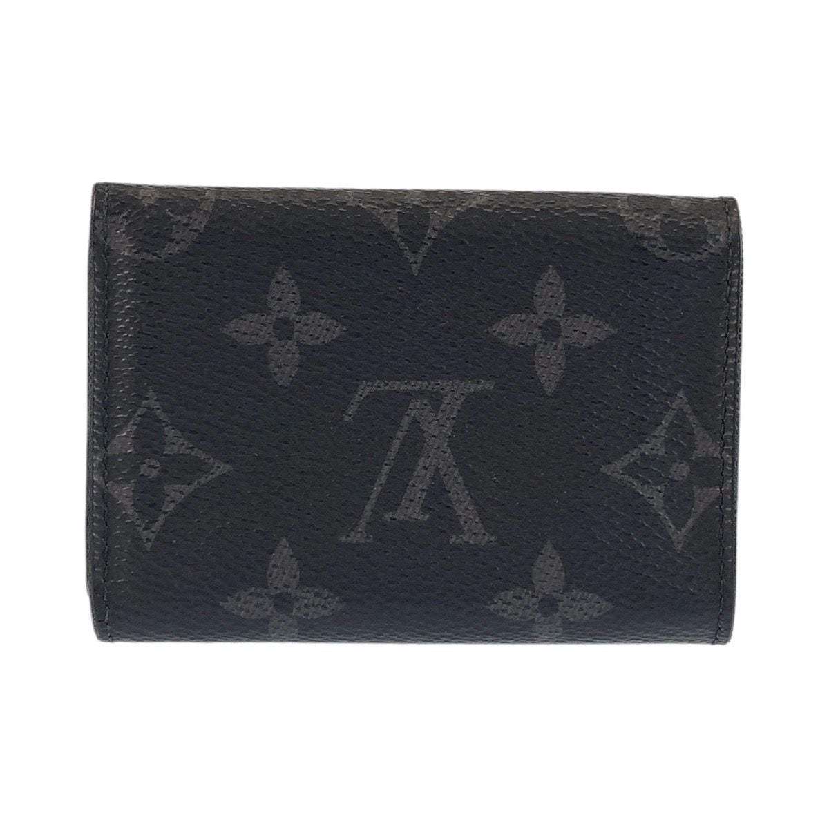 Louis Vuitton Monogram Eclipse Reverse Discovery Compact Wallet Black Folding — view 2