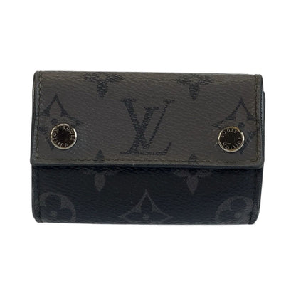 Louis Vuitton Monogram Eclipse Reverse Discovery Compact Wallet Black Folding