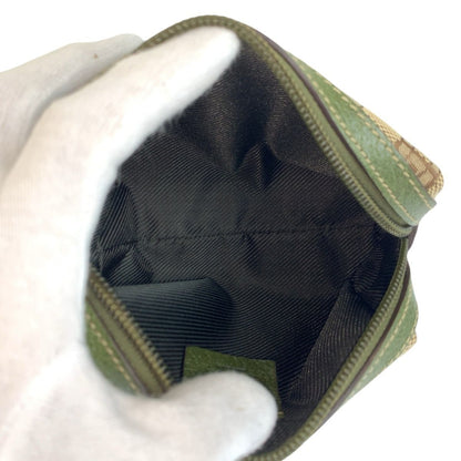 Gucci Horsebit Beige Green Canvas Pouch Makeup — view 7