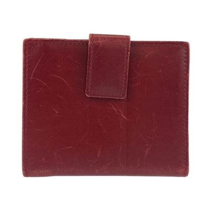 Gucci Red Gold Leather Fold Wallet Compact — view 2