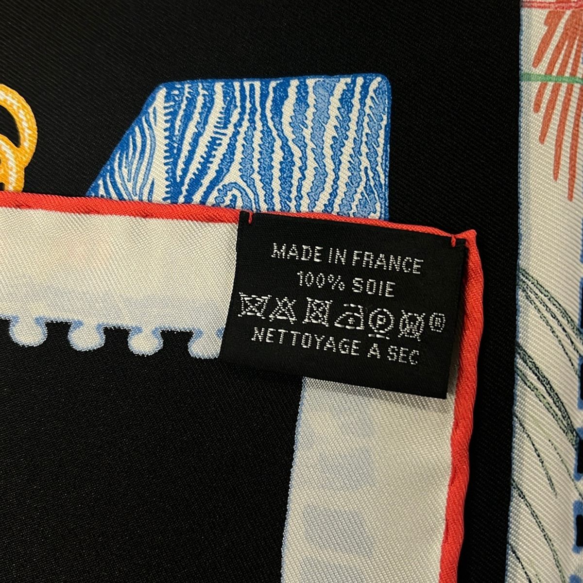 Hermes Scarf Carre 90 Black Blue Multi — view 3