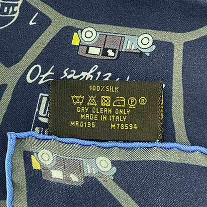 Louis Vuitton Scarf Dark Navy Gray Multi Mini — view 3