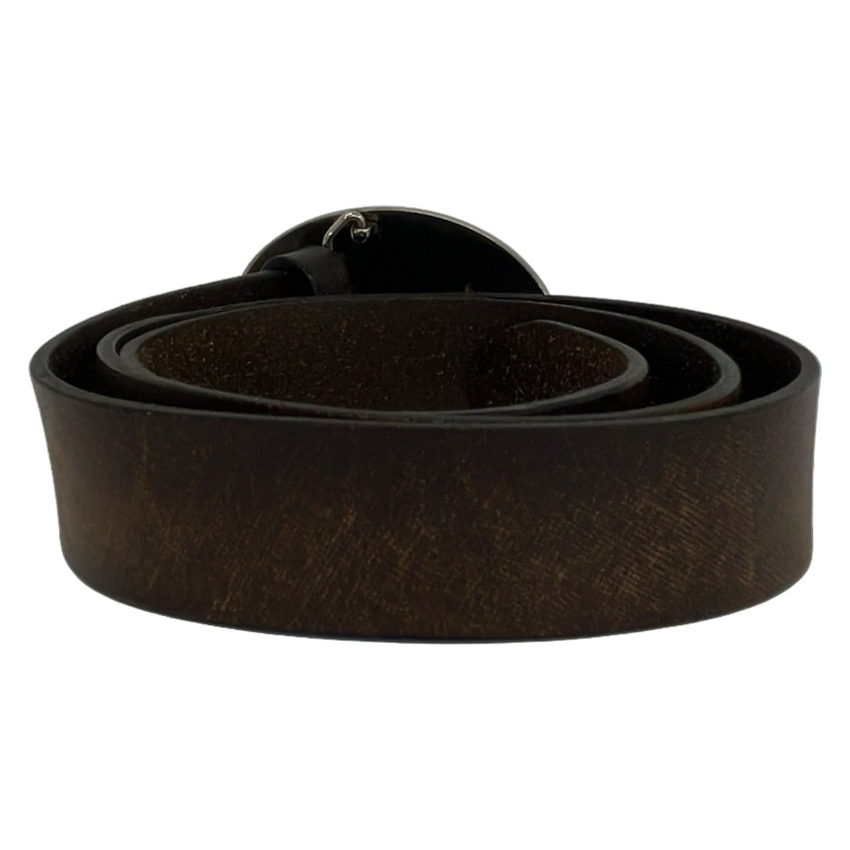 Prada Belt Dark Brown Silver Leather — view 2