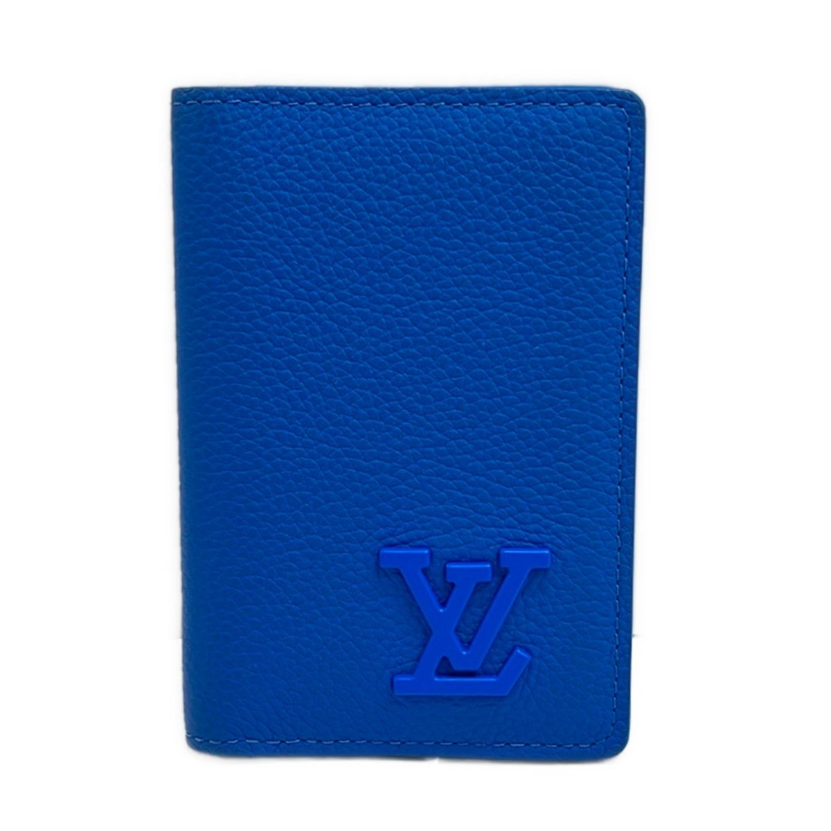 Louis Vuitton Card Case LV Aerogram Organizer de Poche Light Blue Leather