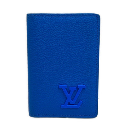 Louis Vuitton Card Case LV Aerogram Organizer de Poche Light Blue Leather