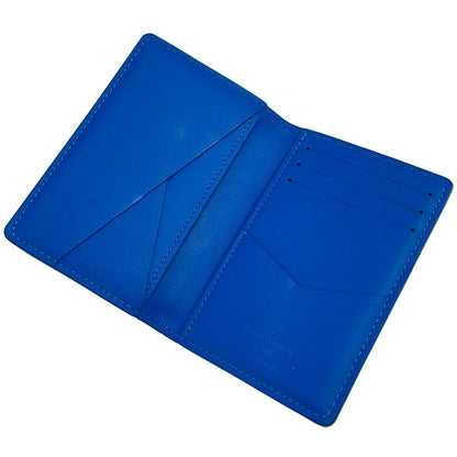 Louis Vuitton Card Case LV Aerogram Organizer de Poche Light Blue Leather — view 3