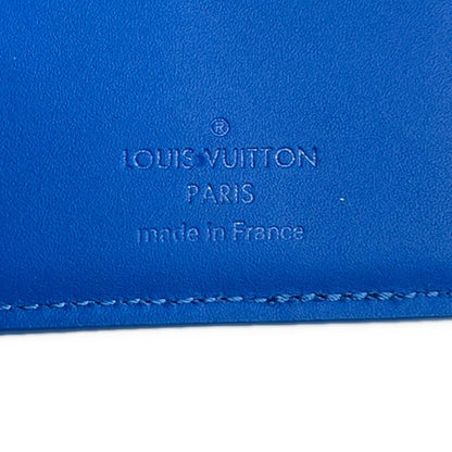 Louis Vuitton Card Case LV Aerogram Organizer de Poche Light Blue Leather — view 4