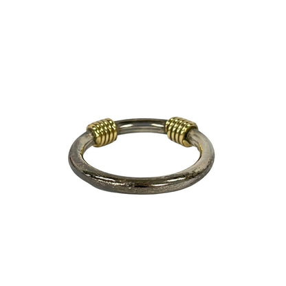 Tiffany & Co Ring Band Width Wire 18k Yellow Gold Silver — view 3