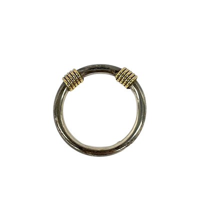 Tiffany & Co Ring Band Width Wire 18k Yellow Gold Silver — view 4