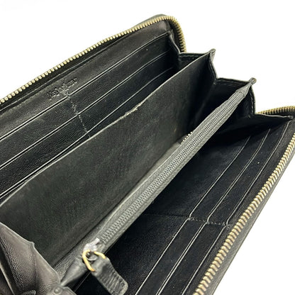 Saint Laurent Rive Gauche Wallet Mail Black Zip Around Leather — view 3